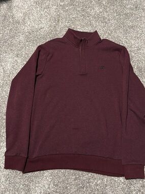 Travis Mathew Men’s Quarter-Zip Pullover in Deep Burgundy Size Medium